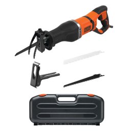 Fierastrau sabie Black Decker BES301K-QS, 750 w, 0-2800 curse pe minut, lungime cursa 20mm, 2 panze si valiza transport