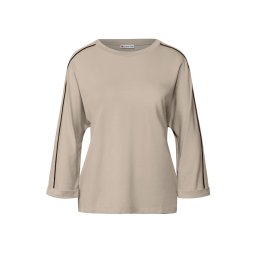 STREET ONE Tricou alb kitt / negru