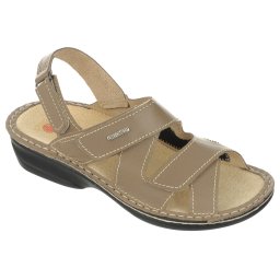 Sandale confort, piele si stretch, dama, OrtoMed 3703-P152 bej