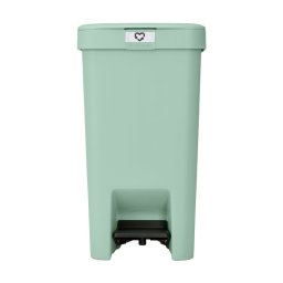 Coș cu pedală Brabantia StepUp 1008481, 16 L, Materiale ecologice, Deschidere mare, Verde deschis