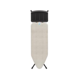 Masa de calcat Brabantia C 1008896, 124x45 cm, 7 pozitii de reglare, Suport generator de abur, Gri deschis