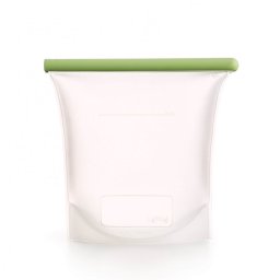 Punga depozitare alimente solide/lichide Lekue 1010210, 1,5 L, Silicon, Rezistenta la scurgeri, Etichetare, -60°C/+220°C, Verde