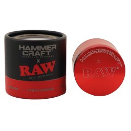 Grinder HammerCraft x Raw aluminiu aerospațial rosu 4 Parti Ø55mm