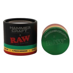 Grinder HammerCraft x Raw Rasta aluminiu aerospațial 4 Parti Ø55mm