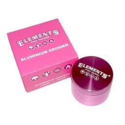 Grinder Elements Large aluminiu aerospatial roz 4 Parti Ø61mm + cutie cadou