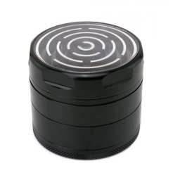 Grinder Maze Skill cu joc Labirint aluminiu negru 4 Parti Ø63mm