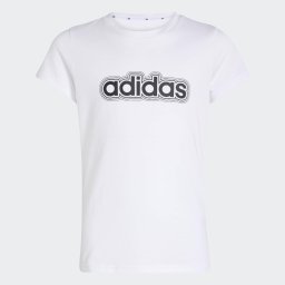 Tricou bumbac ADIDAS Alb Fete