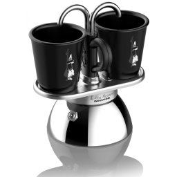 BIALETTI 7310 2 persoane inox cu inducție gagâlţ creator set negru / argint