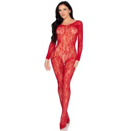 Leg Avenue Lace Lingerie Bodystocking 89366 Red