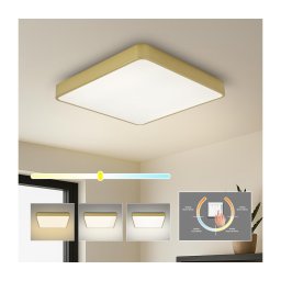 Brilagi - Plafonieră LED POOL SQUARE, 36W, 230V, 3000/4000/6000K, 40x40 cm, auriu