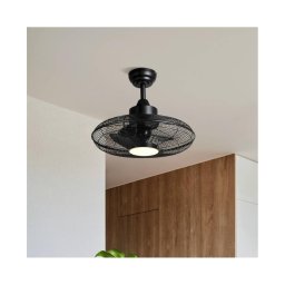 Eglo 35133 - Ventilator de tavan cu LED IGELDO, 15W, 230V, Ø 53 cm, negru + telecomandă