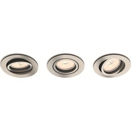 Philips 50393/17/PN - Set 3x spoturi LED RGBW încastrate, reglabile, cu 1x GU10/4,8W/230V, crom + telecomandă