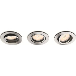 Philips 50393/11/PN-SET 3x spoturi LED RGBW încastrate, reglabile 1xGU10/4,8W/230V crom+telecomandă