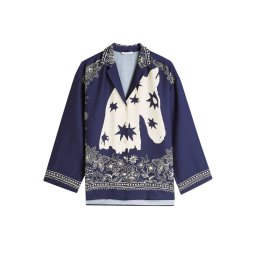 SCOTCH & SODA Cămaşă Printed Relaxed Fit U9B01327T 492 horse bandana dress blues