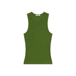 SCOTCH & SODA Top Rib Racer Tank U9A01472T 373 garden green