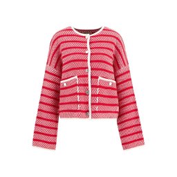 BARBOUR Jachetă Polly Knitted LKN1752 re16 poppy red stripe