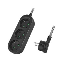 Prelungitor PRELUNGITOR LOGILINK, Schuko x 3, conectare prin Schuko (T), cablu 1.5 m, 16 A, protectie copii, alb/ negru, "LPS261" (timbru verde 0.18 lei)
