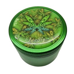 Black Leaf Grinder Leaffly aluminiu verde 4 Parti Ø50mm