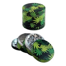 Grinder Black Leaf Camouflage aluminiu verde 4 Parti Ø54mm