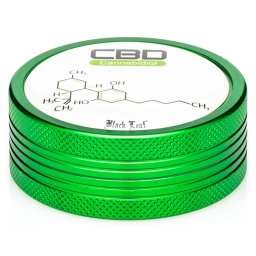 Black Leaf Grinder CBD by Sly aluminiu verde 2 Parti Ø50mm