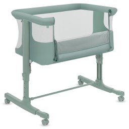 Patut co-sleeper Lionelo Aurora 3 in 1 cu leganare si setare unghiulara cu saltea cu densitate T25 si geanta transport