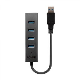 HUB USB Lindy 4 Port USB 3.0 LY-43324 (timbru verde 0.18 lei)