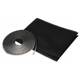 Negru velcro fereastră plasă fereastră 130x150cm