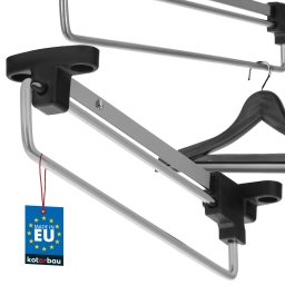 Umeraș extensibil pentru cămăși de garderobă argintiu 250 mm