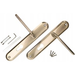 Mâner de ușă pentru 72mm inserție arbore lung patina