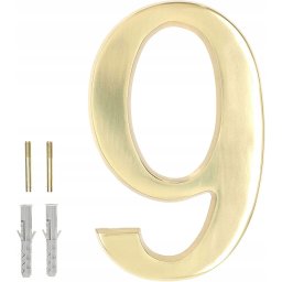 Numărul casei "9" pentru ușă 3d 20cm alamă