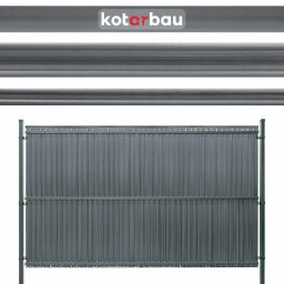 Panou de acoperire a gardului cu benzi gri 172 cm