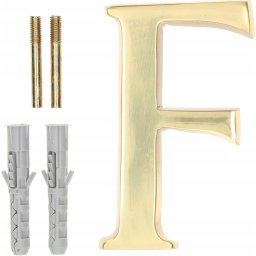 Scrisoare pentru ușa casei elevație "f" 10cm alamă