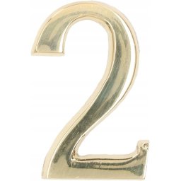 Numărul casei "2" numărul ușii 5 cm alamă