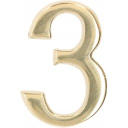 Numărul casei "3" numărul ușii 5 cm alamă