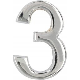 Numărul casei "3" numărul ușii 5 cm cromat