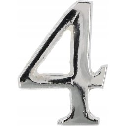 Numărul casei "4" numărul ușii 5 cm cromat