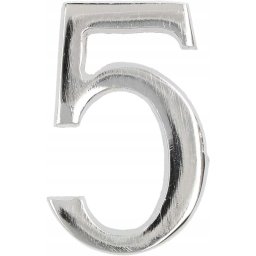 Numărul casei "5" numărul ușii 5 cm cromat