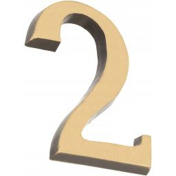 Numărul casei "2" numărul ușii 3d 5cm patină