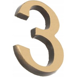 Numărul casei "3" numărul ușii 3d 5cm patină