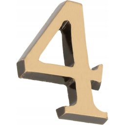 Numărul casei "4" numărul ușii 3d 5cm patină