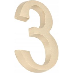 Numărul casei "3" numărul ușii 5 cm satin