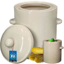 Butoi de gresie cu capac alb 5 l