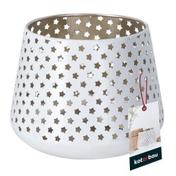 Gradina lumânare lanternă terasă metal albc