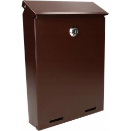 Cutie poștală pentru scrisori ziare pliante din oțel 26x18 cm - Culoare maro