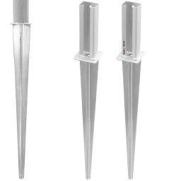 Bază de stâlp înfiptă în stâlpul pentru panouri de 60x40 mm set de 2 buc.