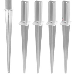 Bază de stâlp înfiptă în stâlpul pentru panouri de 60x40 mm set de 4 buc.