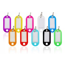 Inel cheie pandantiv insignă cu o singură față set de 10 buc.