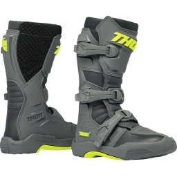 Cizme copii atv cross Thor Blitz XR, culoare gri negru, marime 39