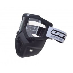 Ochelari motocross atv enduro Unit, model masca, culoare rama negru, lentila transparenta
