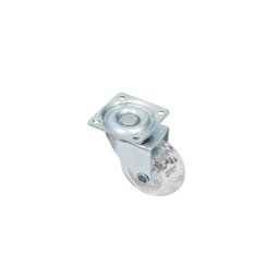 Rotila IFL pentru mobilier, silicon, FI 50 mm, H=62mm, cu / fără blocare, max. 25 kg/bucata, placă fixare 42x42 mm, finisaj transparent/zincat (Cu blocare: Da)